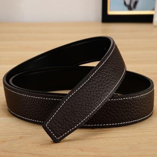 High Quality Leather Men Belt Male Black Blue Orange Camel Brown Women Belts Luxury H Buckle Two Side Female Strap Size 105-125