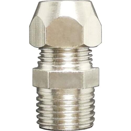 1/8" 1/4" 3/8" 1/2" BSPP Male x Fit 4/6/8/10/12/14/16mm OD Tube Compression Union Straight Coupler Nickel Plated Brass Water Gas