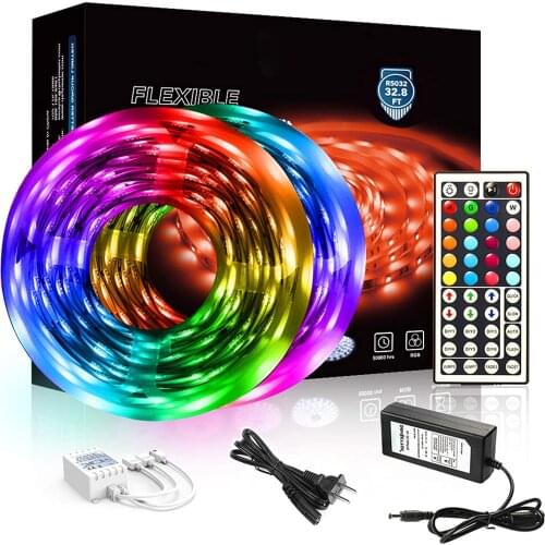 Led Strip Lights 32.8ft Strip for Bedroom, Desk, LEDs Color Changing Lights,Home Decoration with Remote