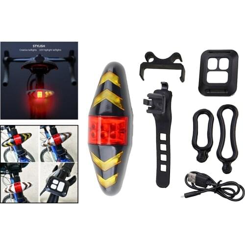 Bike Tail Light with Turn Signals LED Safety Warning Bike Brake Rear Lights Remote Control 4 Modes Waterproof