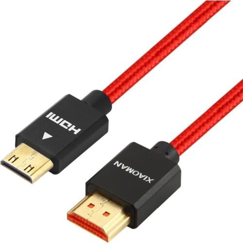 Mini HDMI to HDMI Cable High Speed 3D with Ethernet ARC 1m 2m 3m 5m for Camera Tablet DVD Game Console to TV LCD HDTV Mini HDMI