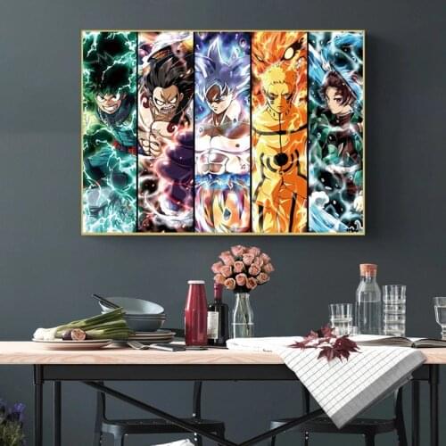 Japanese Classic Anime Character HD Printable Canvas Art Modular Poster Mural Home Living Room Bedroom Decoration Painting