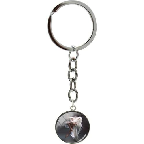 TAFREE Fashion Ballet Beauty Girls Painting Key Chains 2021 New Dance Women Charm Keyholders For Dancers Birthday Gift