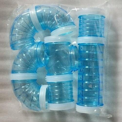 1pcs DIY Plastic External Connected Hamster Pipeline Tunnel Fittings Tube Transparent Exercise Playing Toys Cage Accessories