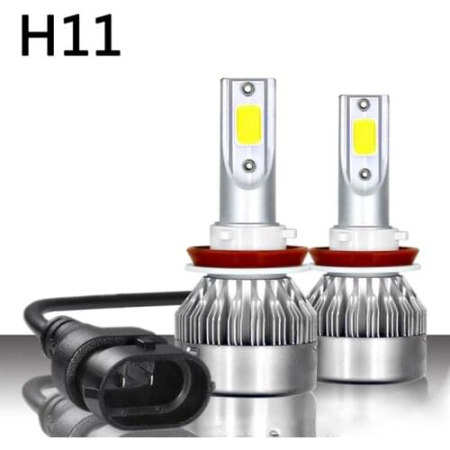 2PCS C6 MAX Mini H8 H9 H11 Car Headlight 72W 8000lm 6000K For Car Fog Lamp Lights 12V Car Headlight Bulbs Car Automobiles Parts