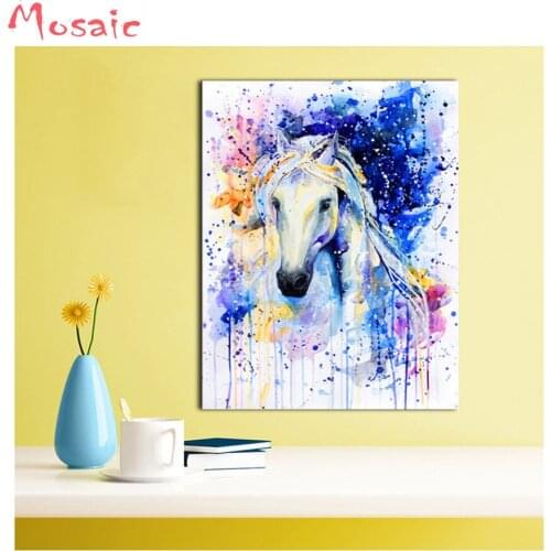 5D Diy Diamond Painting horse Diamond Embroidery animal Full Square Mosaic puzzle wall Painting By Numbers Decoration house