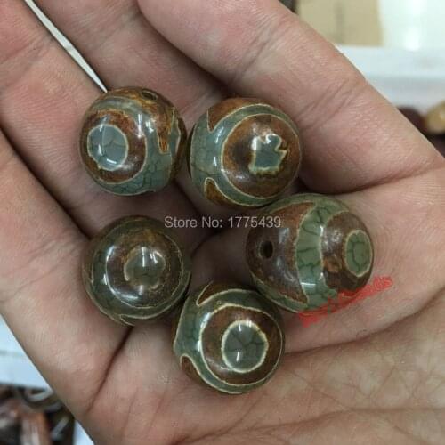 Free Shipping 18mm Prayer Mala black Tibetan Mystical Agat Dzi Eyes Beads 1pcs/lot