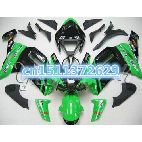 Free custom paint body work for Ninja ZX6R 2007 2008 ZX 6R 07 08 ZX6R 07 08 green black set-Dor D