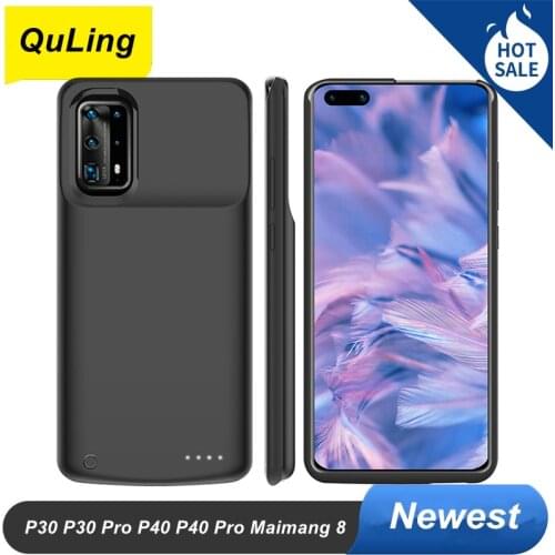 Battery Case For Huawei P30 P30 Pro P40 P40 Pro Maimang 8 Phone Stand Cover Smart Power Bank For Huawei P30 Battery Charger Case