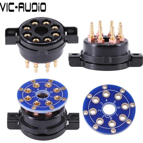 CMC Bakelite Valve 8Pin Tube Socket K8A For KT88 EL34 5AR4 6L6 6V6 6CA7 6SL7 6SN7 Vacuum Tube Amplifier Vintage Audio HIFI