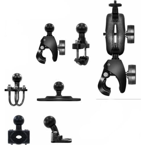 Jadkinsta Motorcycle Ballhead Holder Double Socket Arm 1/4 Tripod Adapter Screw for Gopro Action Camera GPS Holder