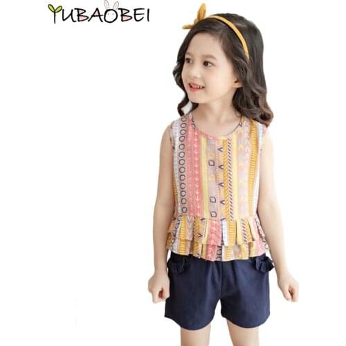 Baby Girls Children Clothing 2pcs Sets New Bohemian Style Girls Short + Shirt 2 Pieces Kids Set Suit 2020 Casual Street Clothes