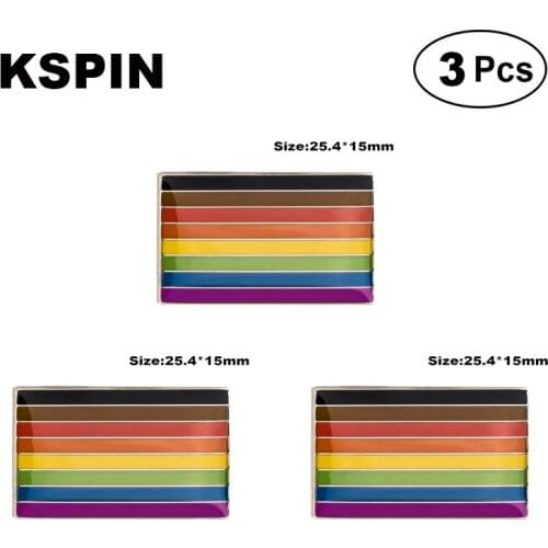 Philadelphia Phily Gay pride Flag of Rainbow Gay Pride Brown Lapel Pin Brooches Pins Flag badge Brooch Badges