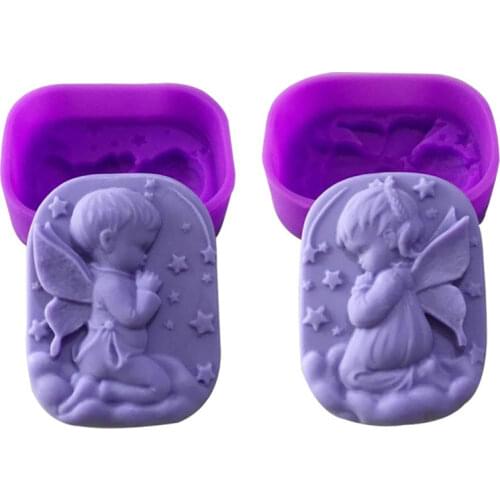 1/4 Hole Cartoon Natural Silicone Soap Mold Handmade Soap Mold Silicone DIY Modeling Tool Pastry Arts Decorative Kitchen
