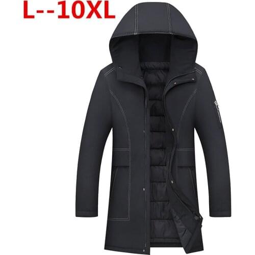 8XL 6XL 5XL 4XL Cotton Hooded Winter Jacket Men Warm 6XL Long Parka Hooded Jackets Man Coats Casual Fur Down Parkas Mens