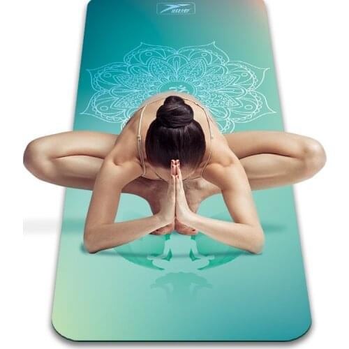 Printed Yoga Mat Natural Rubber 183*68cm*1.5mm Anti Slip Foldable Goodgrip Exercise Mat For Fitness Pilates Gymnastic Travel Mat