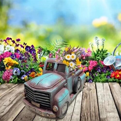 Creative Car Succulent Plant Flower Pot For Living Room Fireplace Bookshelf Garden Nursery Succulent Flowerpot Resin Ornaments