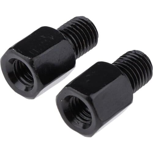 Motorcycle Mirror Mount Adapter - RH 8mm To RH10mm Thread Black Right Left Thread Adapter