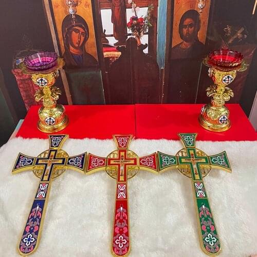 Jesus Cross Catholic Crucifix Greek Religious Russian Orthodox Church Decoration Utensils Catholic Decor крестик православный