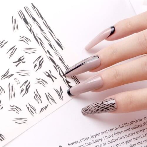 TSZS 1pcs/lot Hot selling Sticker DIY Nail Decal cow Sticker Nail Art Decoration heart Nail salon products