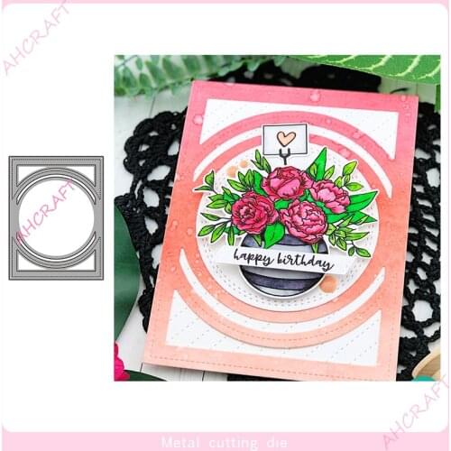Greeting Background Frames Metal Cutting Dies for DIY Scrapbooking Photo Album Decorative Embossing PaperCard Crafts Die2021