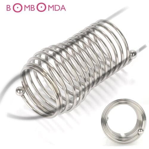 Men Cock Rings Stainless Steel Male Dick Penis Ring Metal Cock Cage Sex Toys For Men Adult Game Products Bondage Slave Restraint