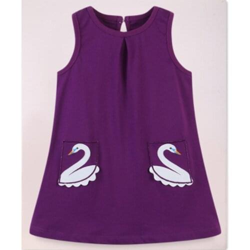 2021 European-american summer new girl dress knitted cotton cartoon vest princess dress cartoon cute children skirt