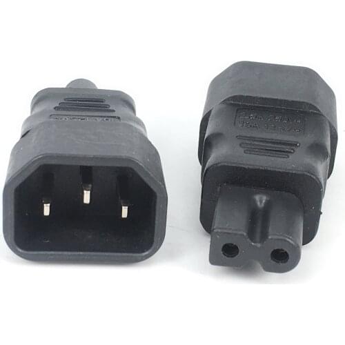 IEC 320 C14 to C7 Polarized Adapter, IEC 3Pole Male to 2Pole Female Figure 8 Power Converter 10A 250V AC Adapter