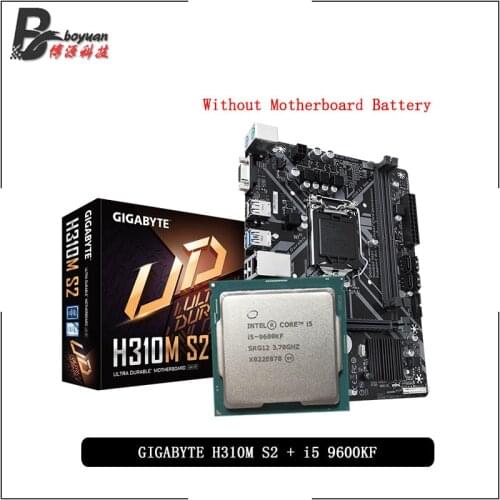Intel Core i5 9600KF CPU + Gigabyte GA H310M S2 (rev. 1.1) Motherboard Suit LGA 1151 CPU + Motherbaord Suit Without cooler