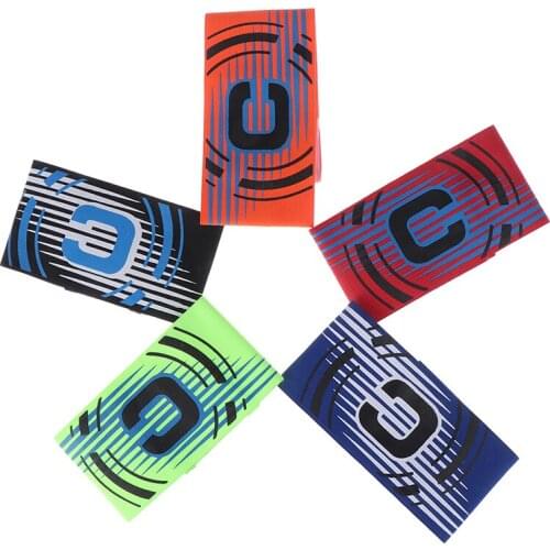1Pc Professional Captain Armband Colorful Football Soccer Bands Football Supplies Flexible Sports Adjustable Player