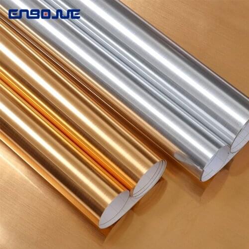 0.4x5M Self-adhesive Mirror Wallpaper Brushed Metal Sticky Notes Paper Furniture Electric Appliance Fridge Renovation Stickers