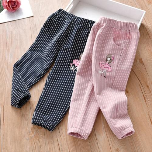 Baby Girls Pants Cotton Spring Autumn Winter Kids Girls Pants Thermal Underwear Striped Long Trousers Childrens Clothes Pants