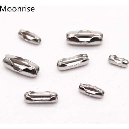 100Pcs Stainless Steel Ball Chain Connector Clips Clasps Fits For1.5/2/2.4/3.2mm Ball Chain