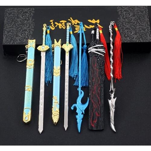 Alloy Sword Toy 21Cm Xuan Heavy Ruler Weapon Model Metal Crafts Sword Toys Knife Model Cartoon Toy Ornament Birthday Gift Stage