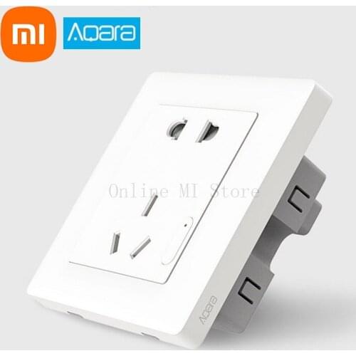 Original Xiaomi Aqara Smart Wall Socket Zigbee wifi Remotel Control Wireless Switch Work For Smart Home kits Mijia APP