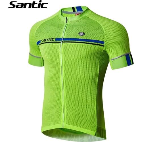Santic Cycling Jersey Breathable Shirt Pro Team MTB Road Bike Bicycle Jersey Summer Sport Cycling Clothing Ciclismo For Men