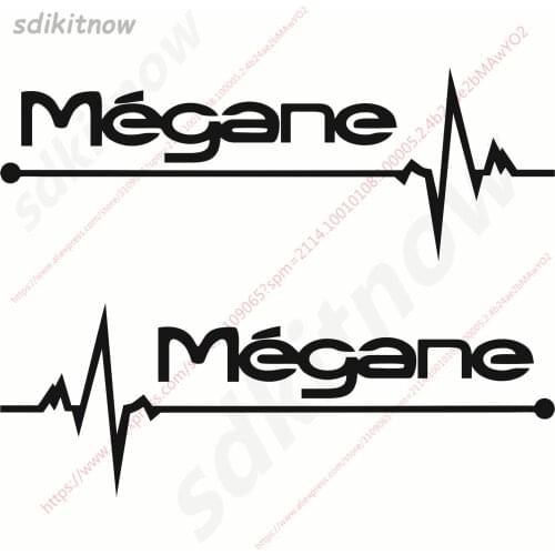 1pair New 7x20cm Heart Car Sports Decal Sticker Styling Windows Door Decoration For Renault megane 2 3 4 ii accessories
