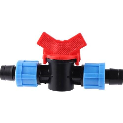16mm Drip Tape Water Valve Connector DN17 Pipe Locked Water Control Switch Double Locks Garden Irrigation Water Hose Connector