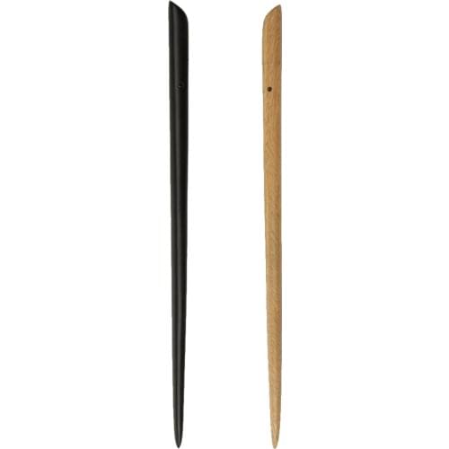 2 Pieces Handmade Natural Women Vintage Carved Wooden Hair Sticks Pin Hair Accessories Gift Wood+Black
