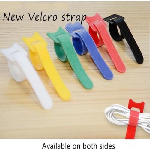 20/40/60 Pcs Adhesive Magic Fastener Tape Sticks Cable Tie Model Straps Wire With Battery Stick Buckle Belt Bundle Tie Hook Loop