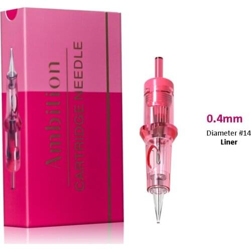 20Pcs Disposable Tattoo Cartridge Needles Round Liner #14 Diameter 0.4mm Tattoo Needles For Tattoo Machine 1RL