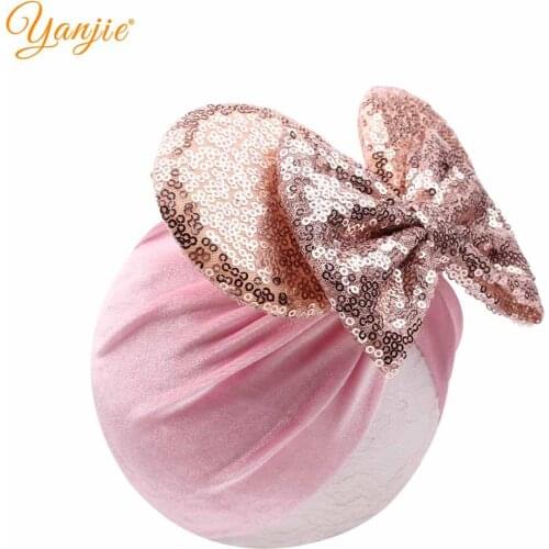 Mouse Ears Velvet Headband Classical Hair Bows Wide Elastic Turban DIY Girls Hair Accessories Party Accesorios Mujer