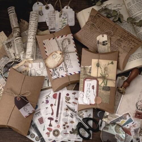 30 PCS Paper Retro Vintage Decorative Sticker Scrapbooking Material Set for Journal DIY Stationery Supplies Back To School