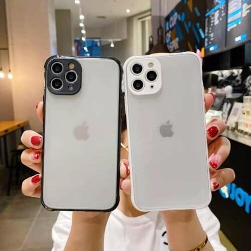 Acrylic and PC Hard Shockproof Bumper Transparent Phone Case For iPhone 12 mini 11 Pro X XR XS 12Pro Max 8 7 6 Plus Clear Cover