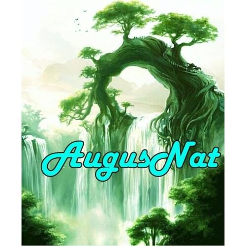 Trees diamond painting waterfall daimond embroidery landscape puzzle picture diamant mosaic scenery bead canvas poster big size