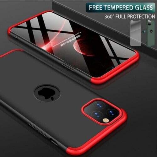 Case For iPhone 11 11 Pro 11 Pro Max Case Slim Hybrid Shockproof Case Cover Tempered Glass for iPhone XS MAX XR X 8 7 6S 6 Plus