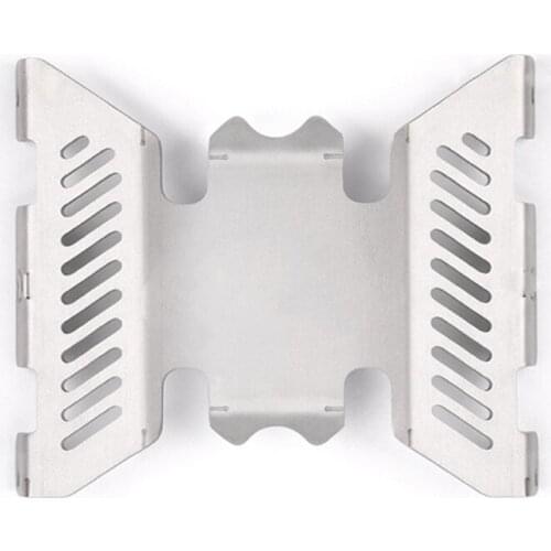 For Axial SCX10 II Chassis Armor Medium Shield UMG10 90046 90060 Stainless Steel Armor RC Crawler Car Parts Accessories
