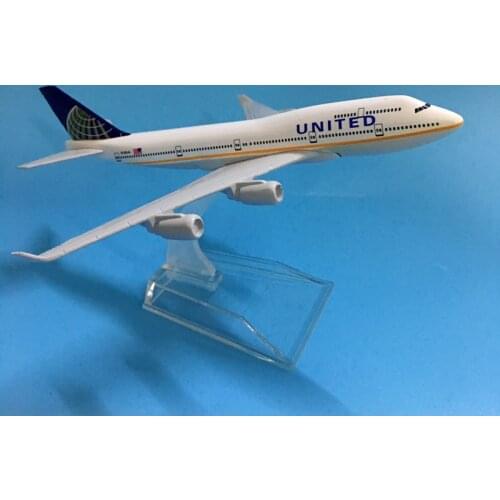 JASON TUTU 16cm 1:400 United Boeing B747 400 Plane Model Airplane Model Aircraft Model Diecast Metal Airplanes Plane Toy