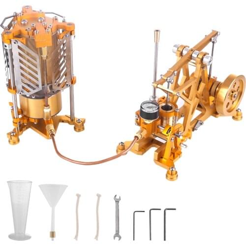 ENJOMOR Watt Steam Engine Scientific Educational Model Toys Steam Pump With Boiler Generator Men Birthday Gifts