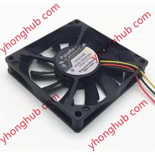 FBK08T24H Server Cooling Fan DC 24V 0.17A 80x80x15mm 3-wire